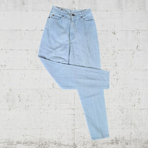 80s Vintage Mom Jean Light Wash High Waisted Tapered Leg Mom Jeans Size 4